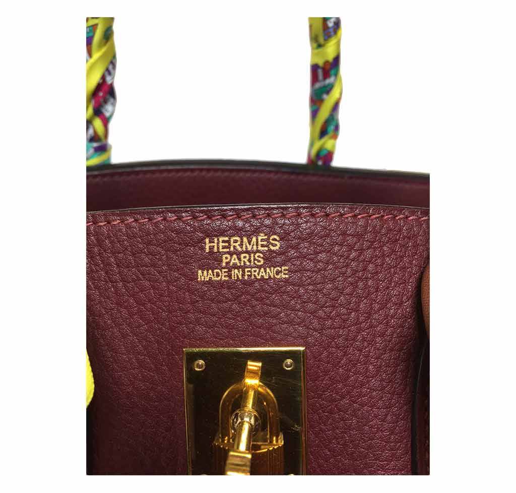 Hermes Birkin 35 Sienne Togo Leather Palladium Hardware BagAg