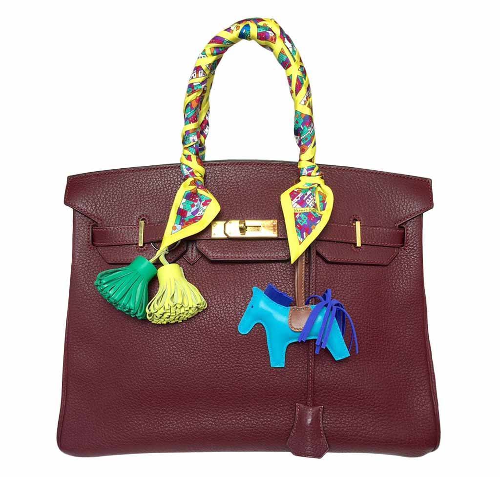 Hermes Birkin 35 Sienne Togo Leather Palladium Hardware BagAg
