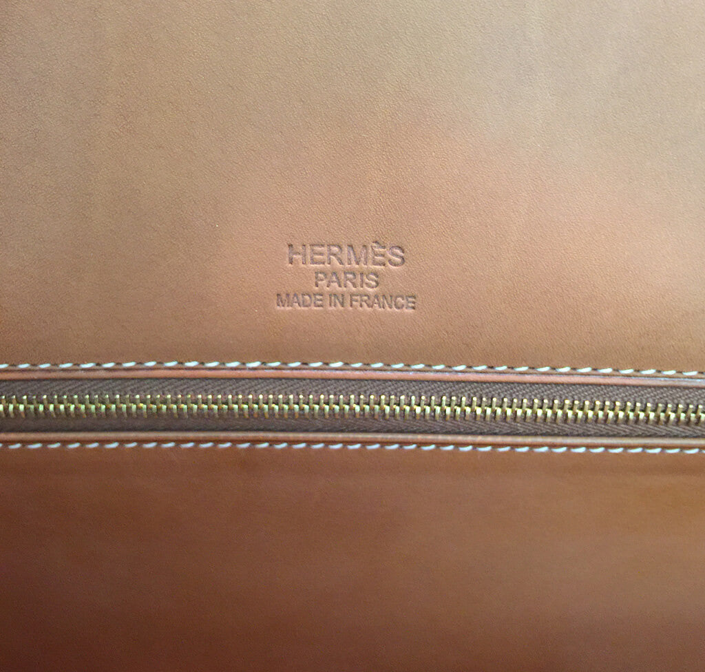 Hermes Birkin 35 Flag Bag Tan Orange Toile Limited Edition Crowned Bag