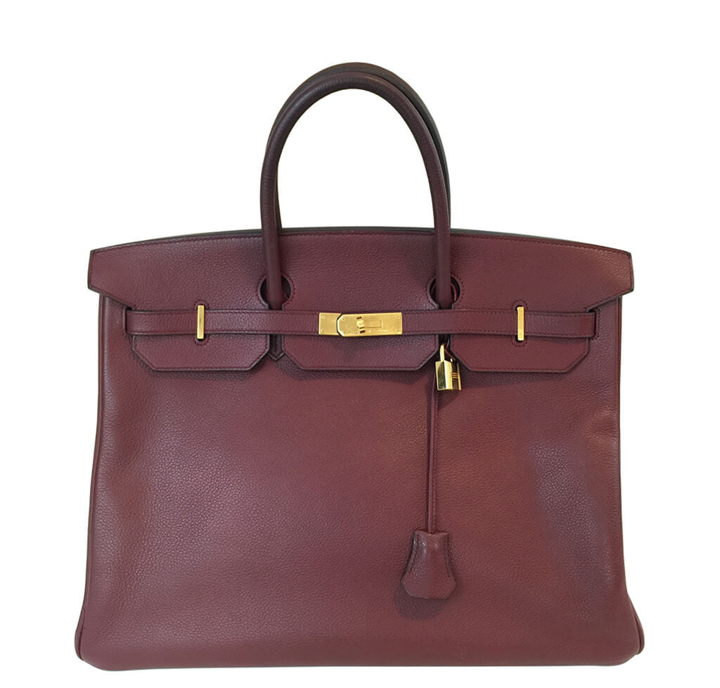 Hermès Rouge H Togo Birkin Bag 40 Crowned Bag