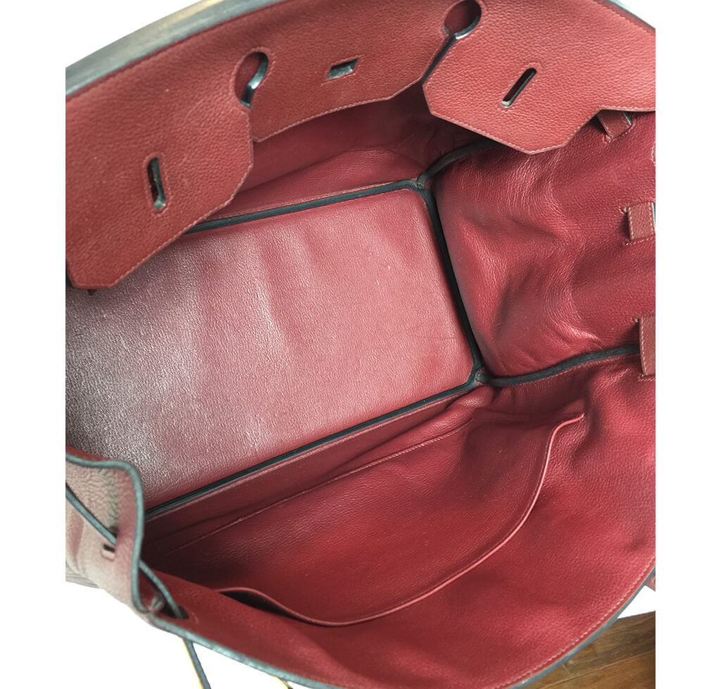 Hermès Rouge H Togo Birkin Bag 40 Crowned Bag
