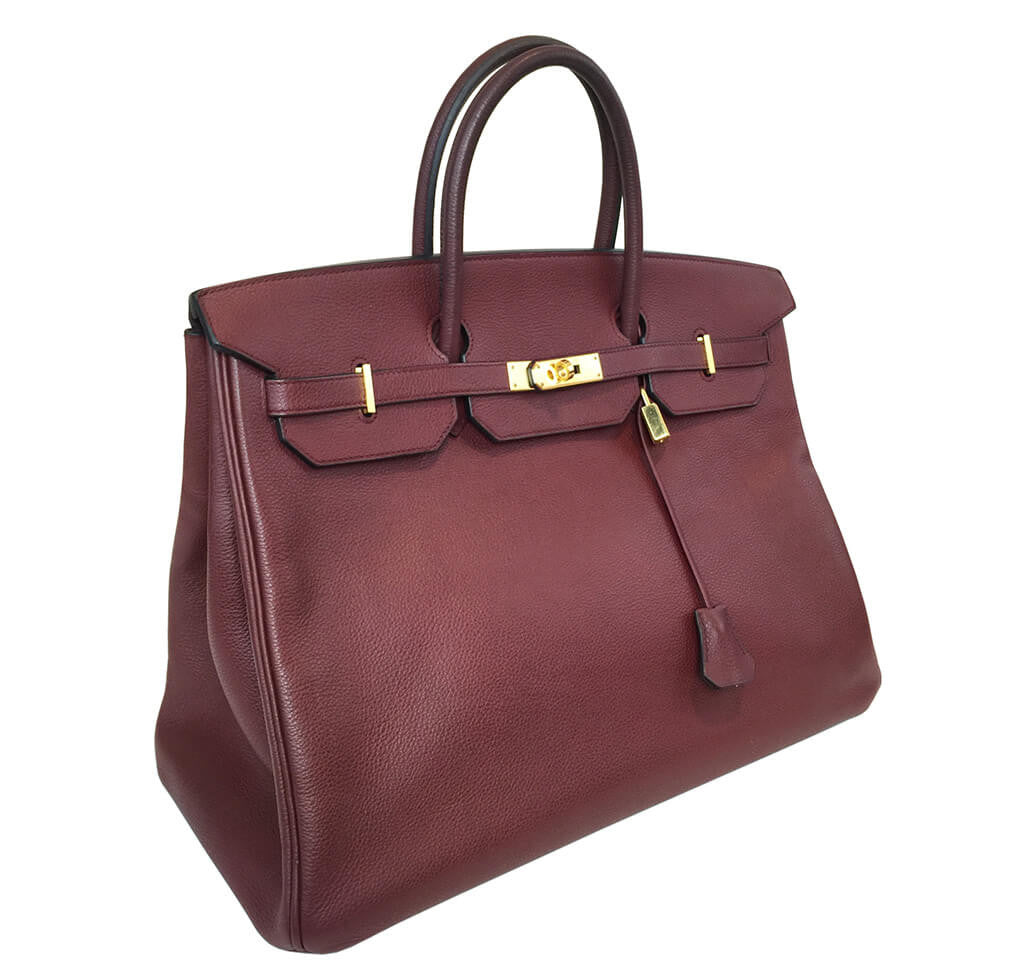 Hermès Rouge H Togo Birkin Bag 40 Crowned Bag