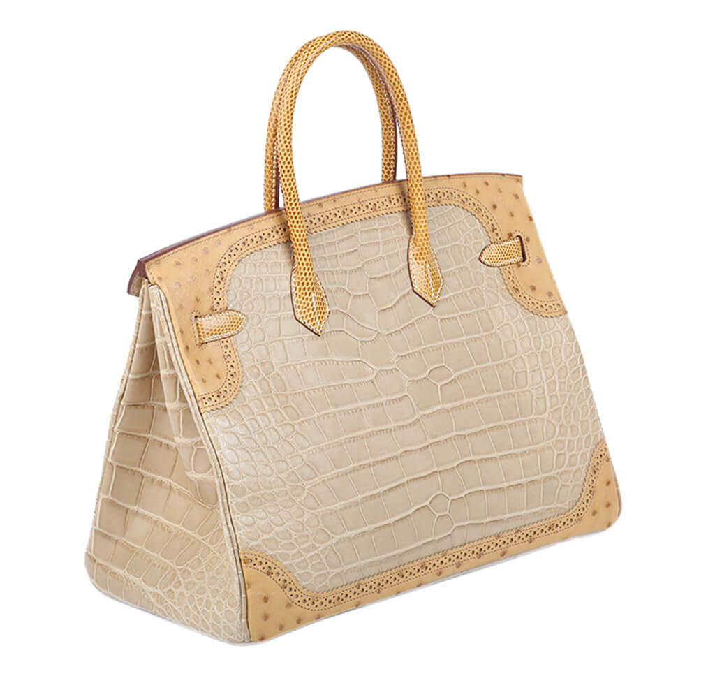 Hermès Ghillies Birkin 35 Tri-Color Alligator Bag Crowned Bag