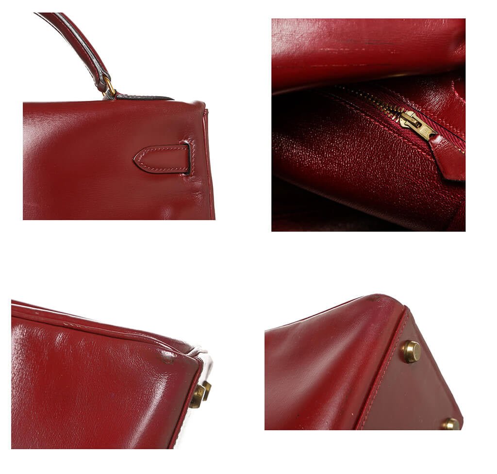 Hermès Burgundy Kelly Bag 32cm GHW - Crowned Bag
