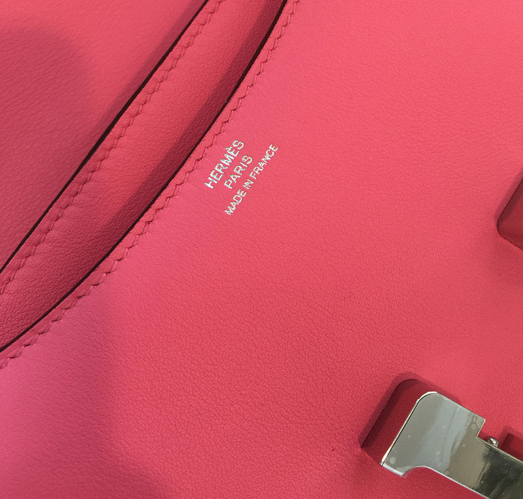 Hermes Constance Mini 18 Rose Azalea Swift Leather PHW Crowned Bag