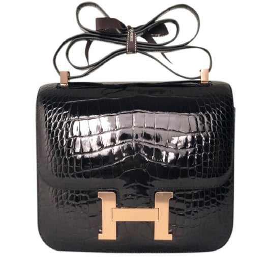 Hermès Constance 24 Alligator Noir Bag - Crowned Bag