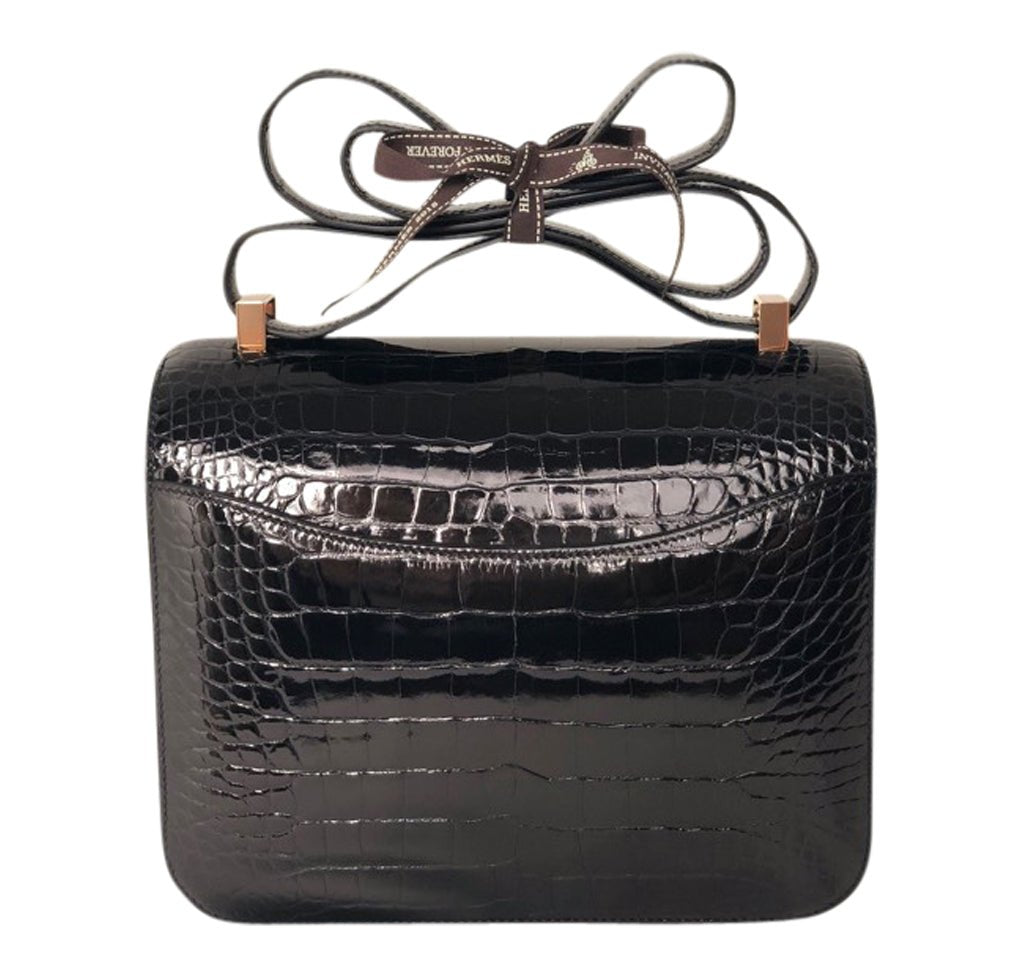 Hermès Constance 24 Alligator Noir Bag - Crowned Bag