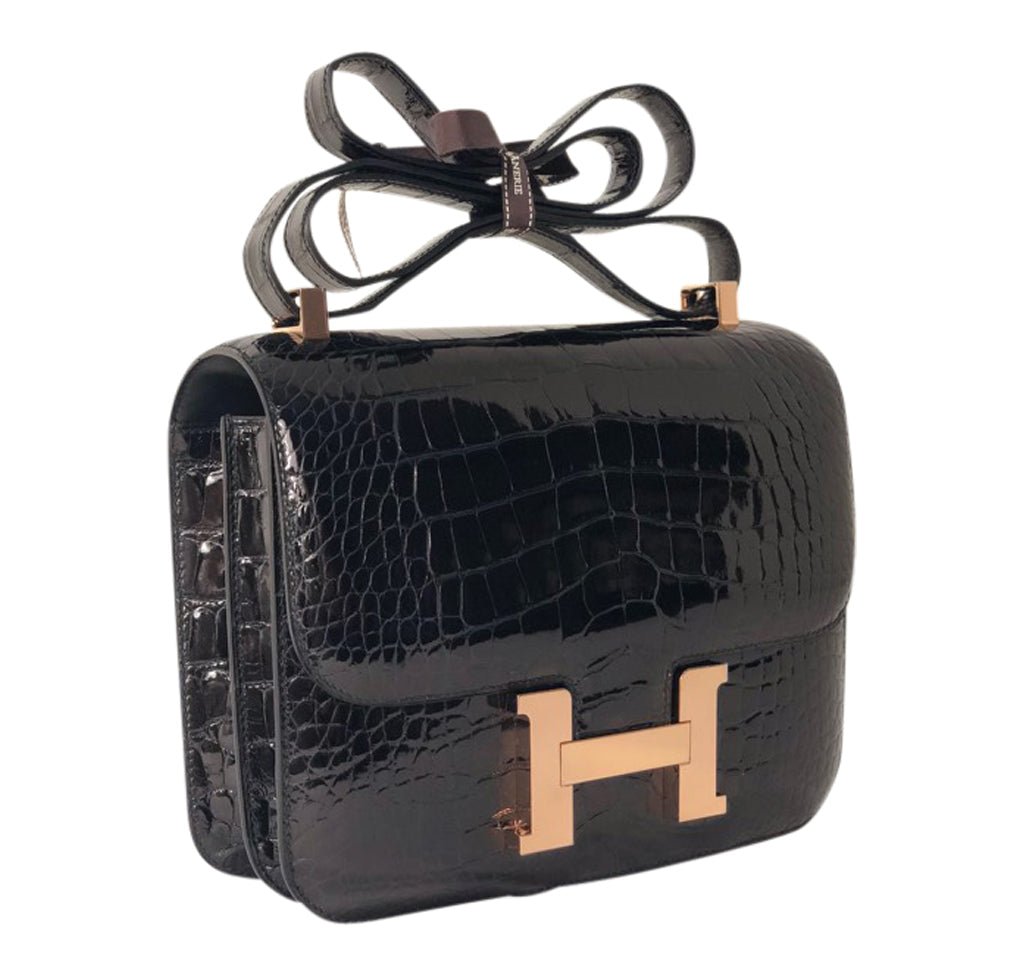 Hermès Constance 24 Alligator Noir Bag - Crowned Bag