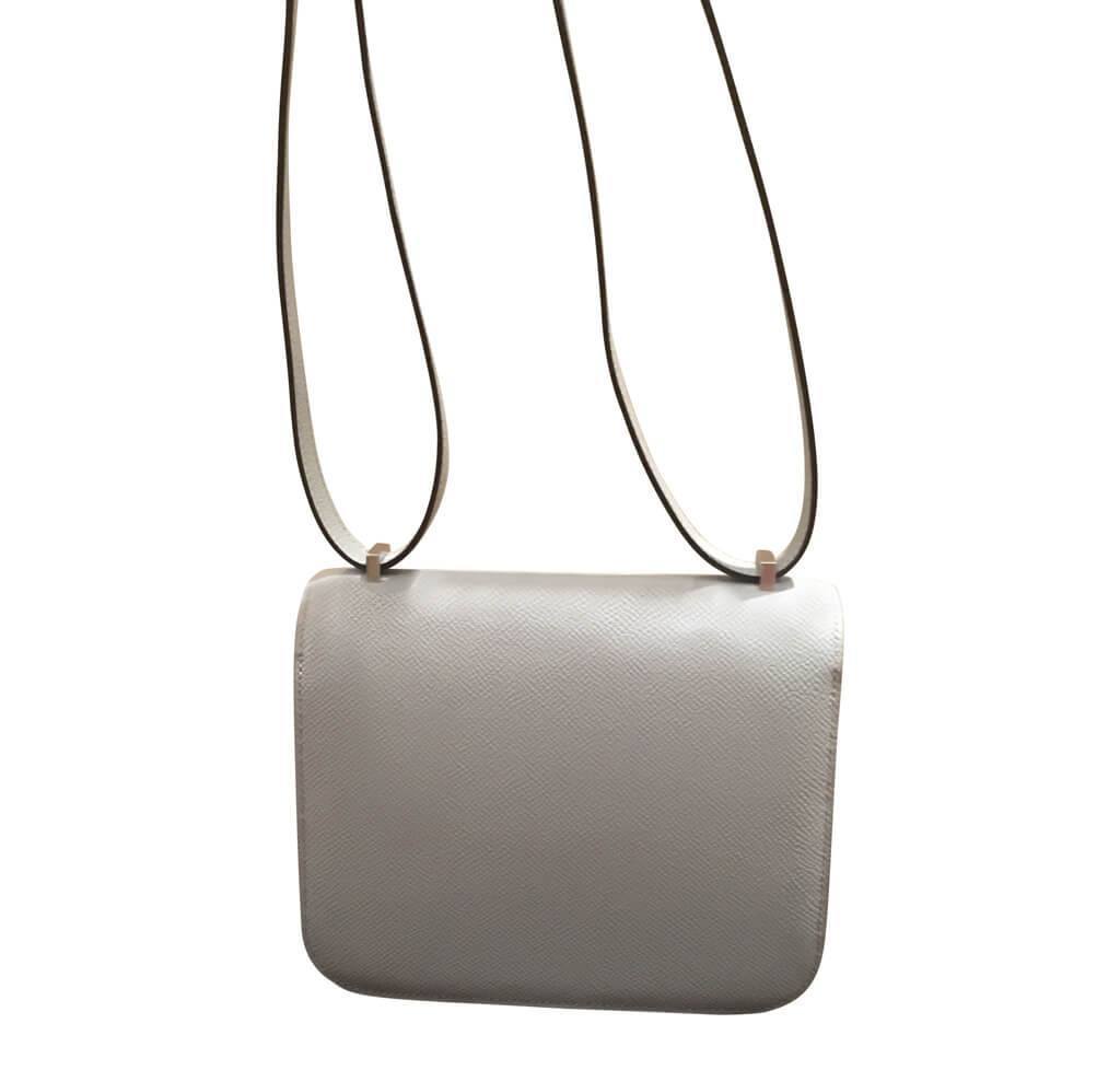 Hermes Constance Mini 18 Bleu Glacier Epsom Leather Palladium Hardware BagAg