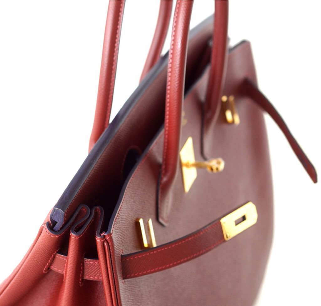 Hermès Contour Birkin 35 Rouge H Limited Edition Bag - Crowned Bag