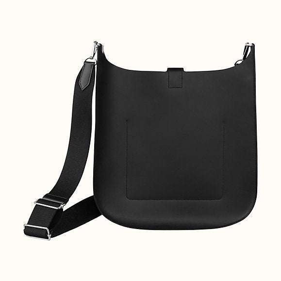 Hermes Evelyne Sellier 33 GM Black Noir Crowned Bag
