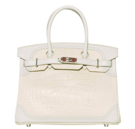 Hermès Ghillies Birkin 30 Bag Beton Limited Edition - Crowned Bag