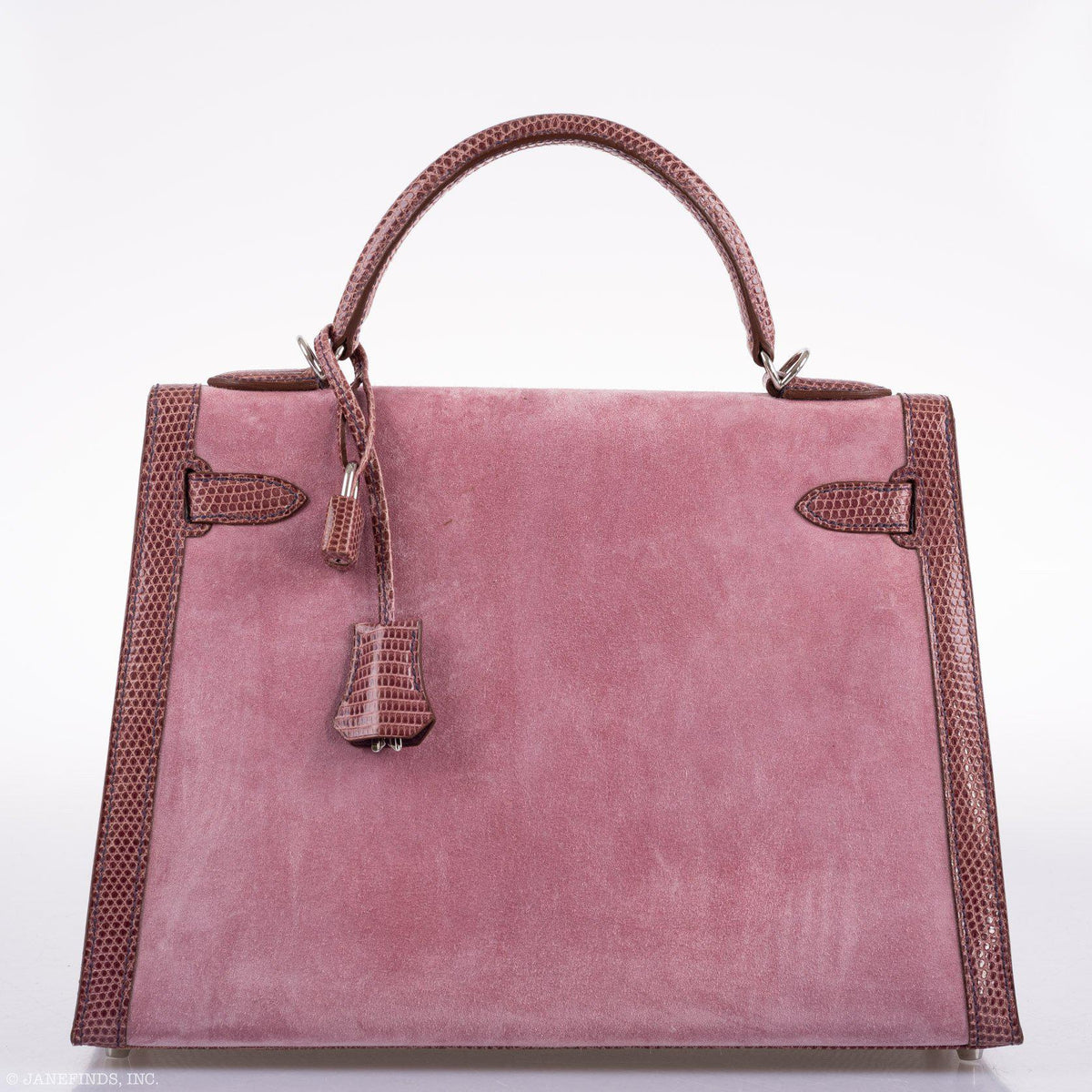 Hermes Unique HSS Kelly 32 Sellier Rose Indienne Mauve Leather Palladium Hardware Hermes