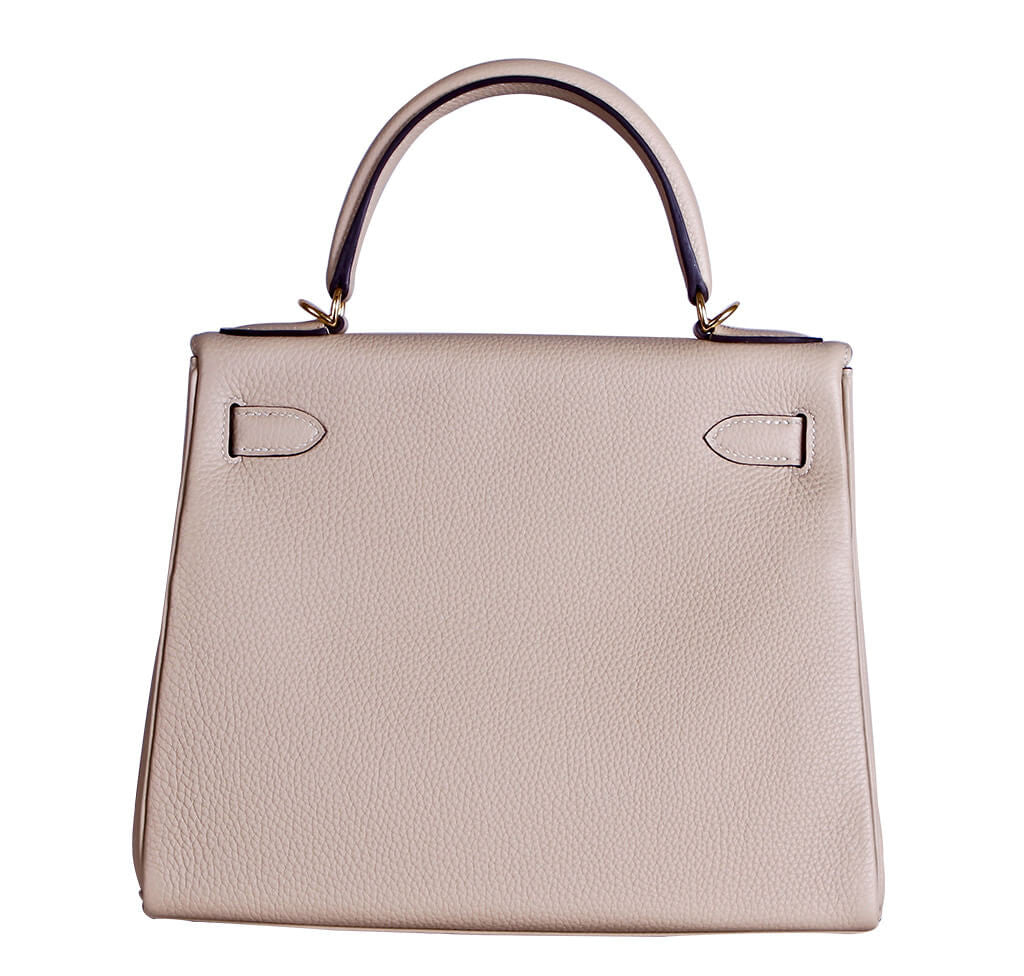 Hermès Kelly 28cm Togo Trench GHW Crowned Bag