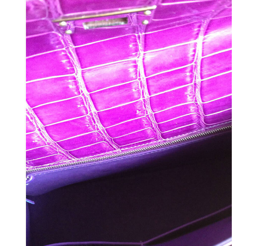 Limited Hermès Crocodile Kelly Doblis Bag Crowned Bag