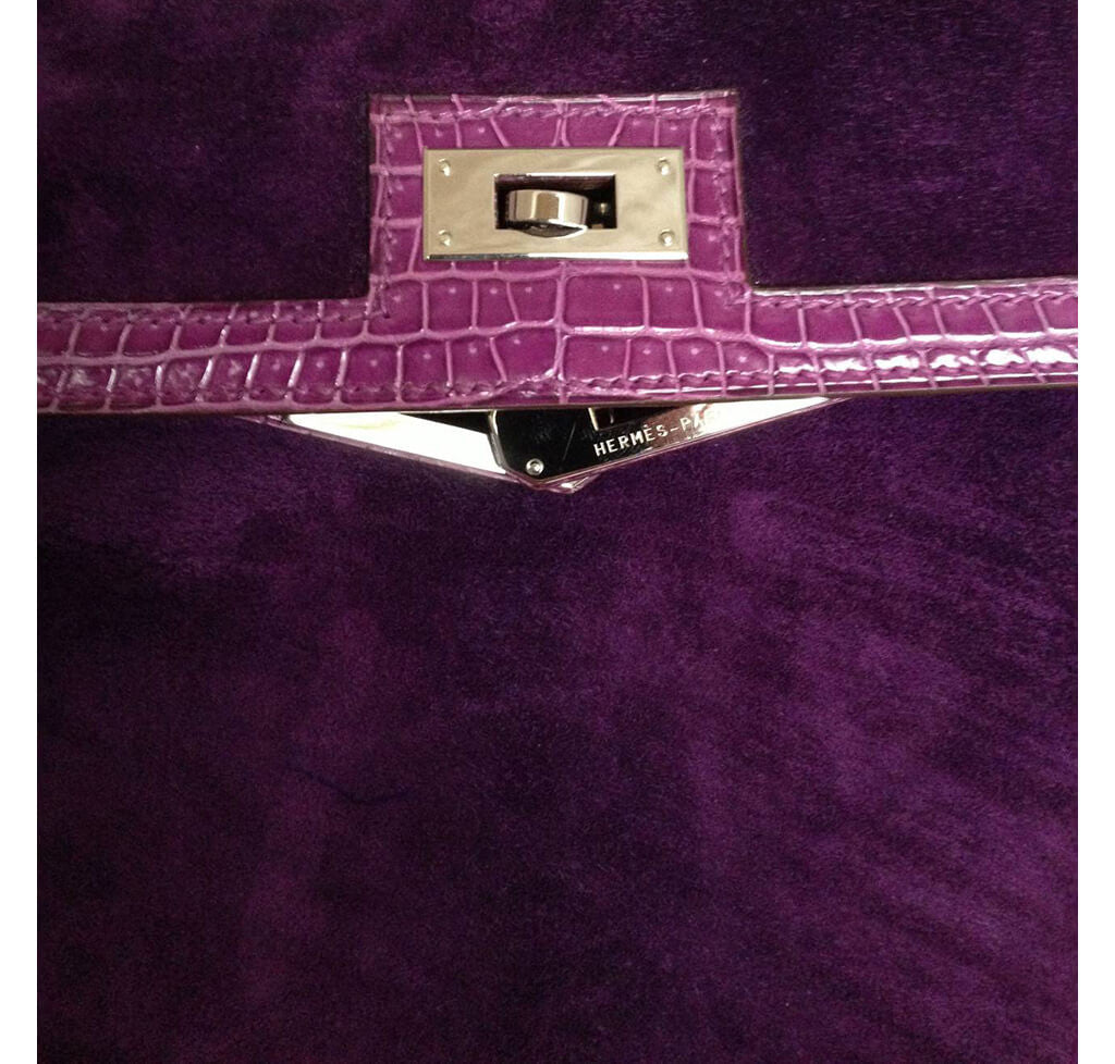 Limited Hermès Crocodile Kelly Doblis Bag Crowned Bag