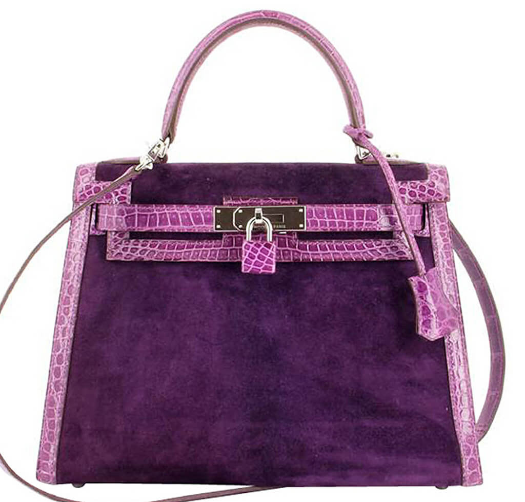 Limited Hermès Crocodile Kelly Doblis Bag Crowned Bag