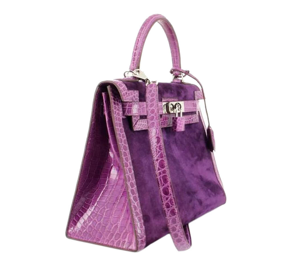 Limited Hermès Crocodile Kelly Doblis Bag Crowned Bag