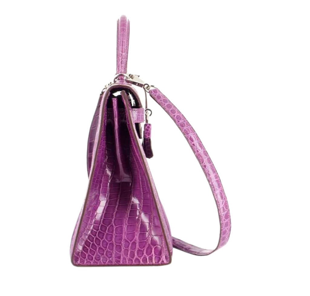 Limited Hermès Crocodile Kelly Doblis Bag Crowned Bag