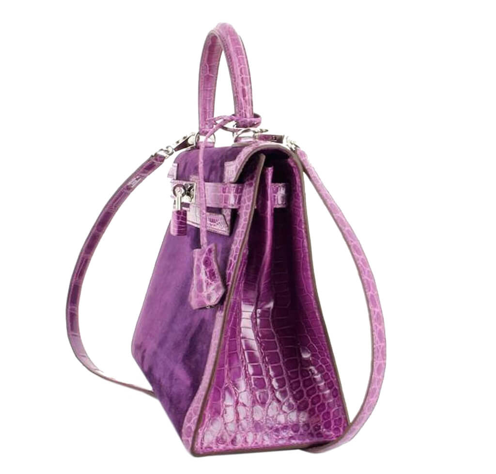 Limited Hermès Crocodile Kelly Doblis Bag Crowned Bag