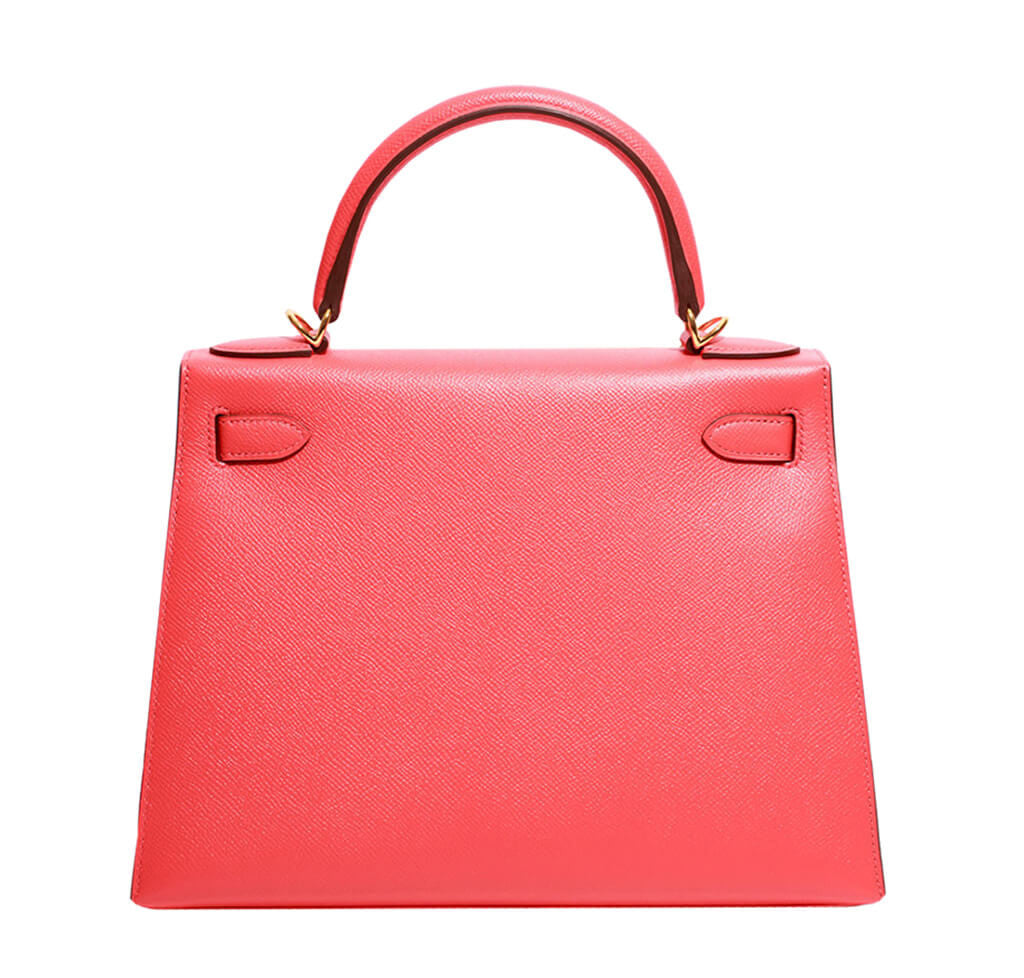 Hermès Epsom Kelly 28 Rose Jaipur Bag Crowned Bag