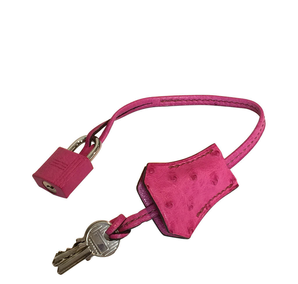 Hermès Kelly Ostrich Bag 32cm Pink Fuchsia Crowned Bag
