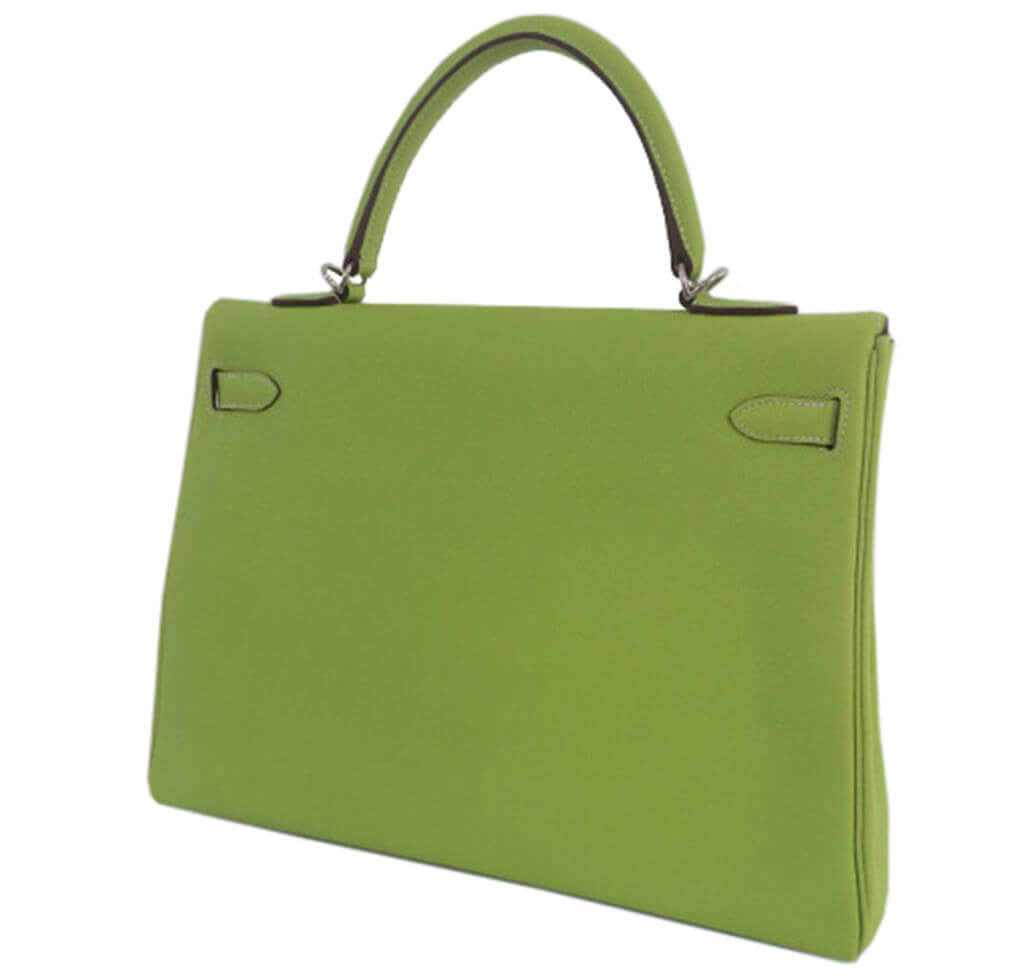 Hermès Candy Series Kelly 35cm Kiwi Crowned Bag