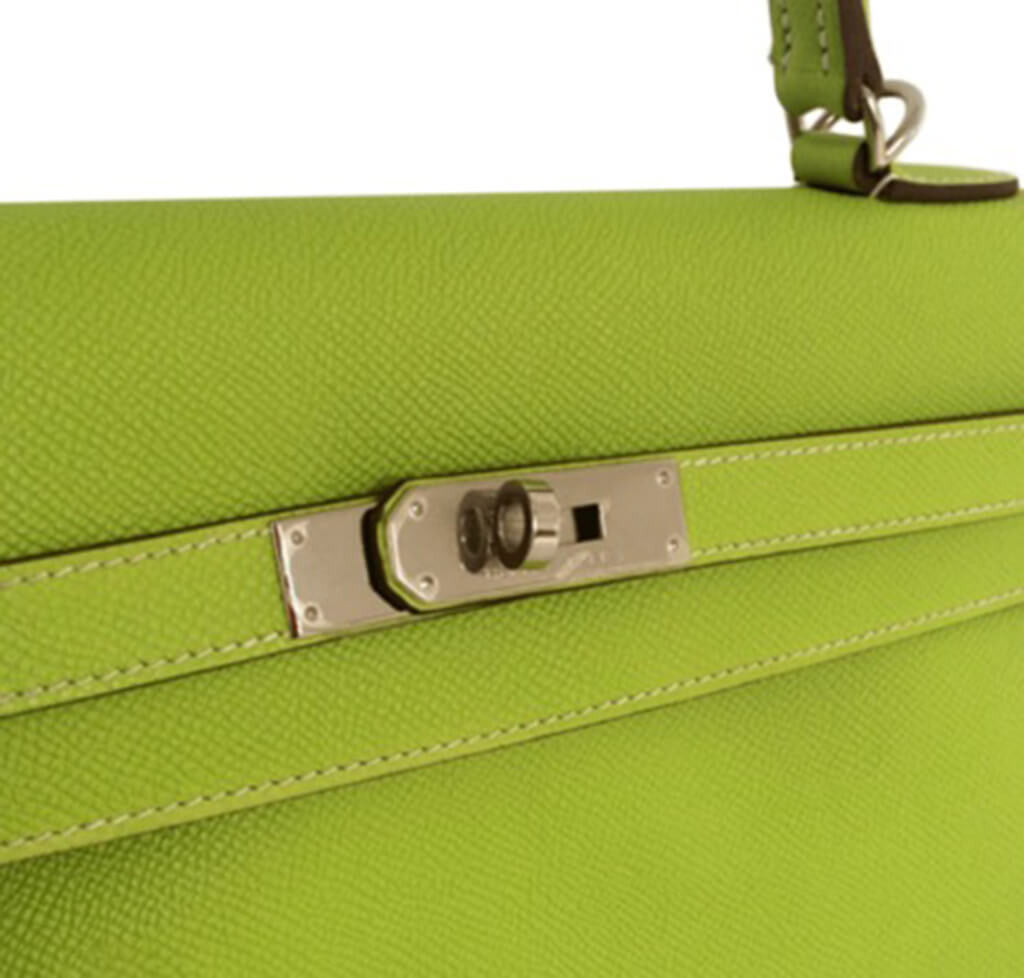 Hermès Candy Series Kelly 35cm Kiwi Crowned Bag