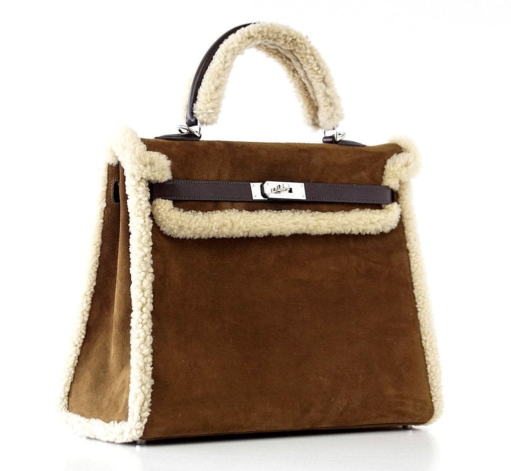 Hermès Kelly 35 Limited Edition Teddy Shearling Bag - Crowned Bag