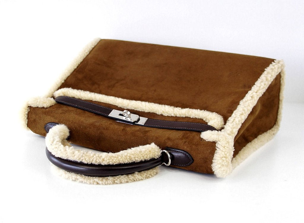 Hermès Kelly 35 Limited Edition Teddy Shearling Bag - Crowned Bag