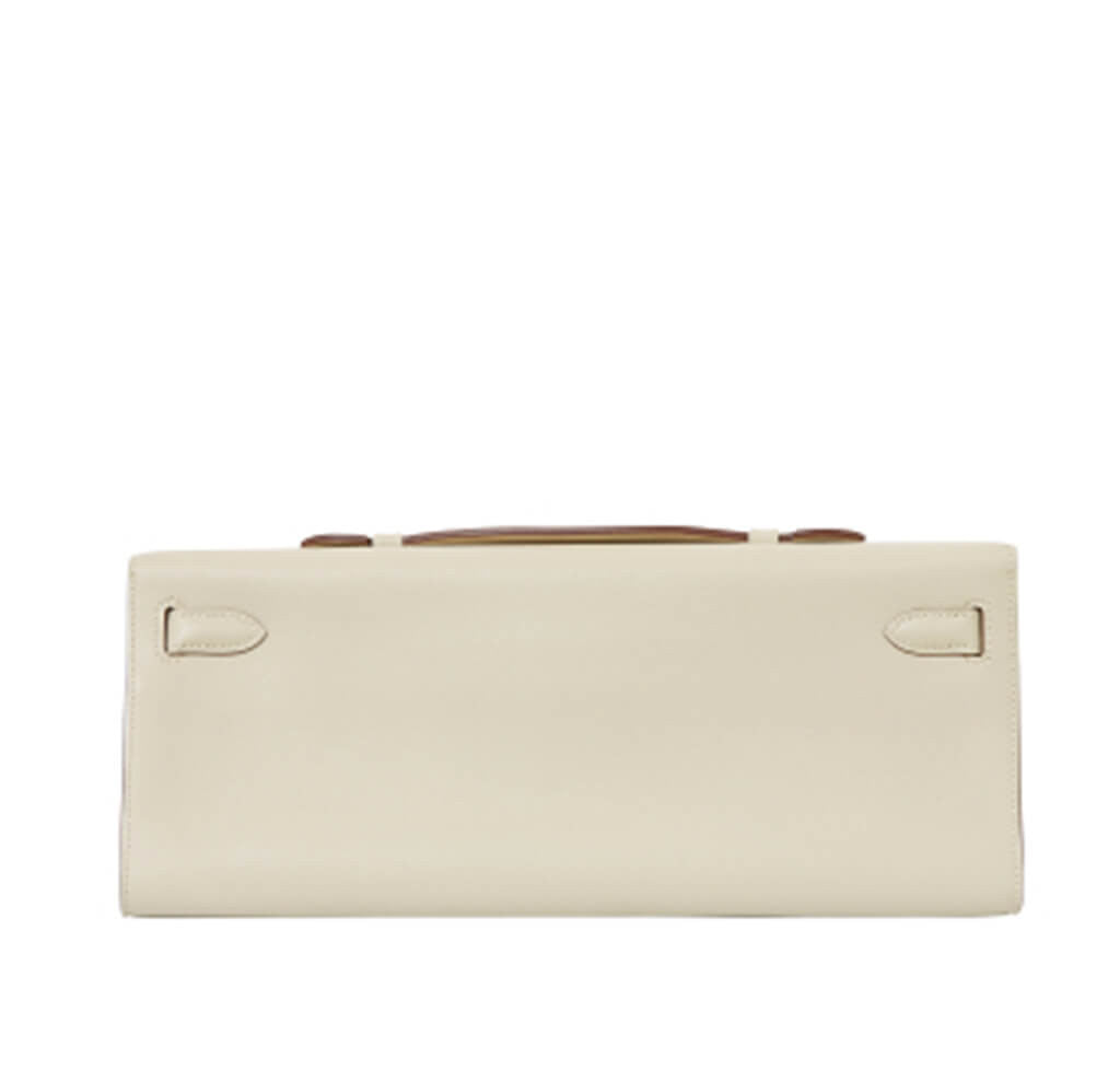 Hermès Kelly Cut Pochette Bag Parchemin Crowned Bag