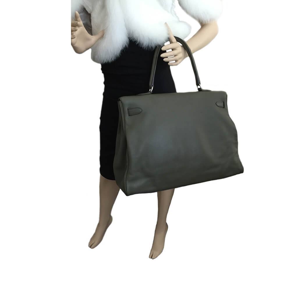 Hermès Travel Bag Kelly 50cm Vert de Gris - Crowned Bag
