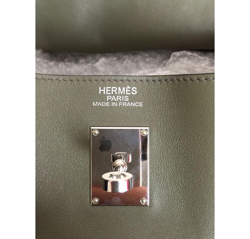 Hermès Travel Bag Kelly 50cm Vert de Gris - Crowned Bag
