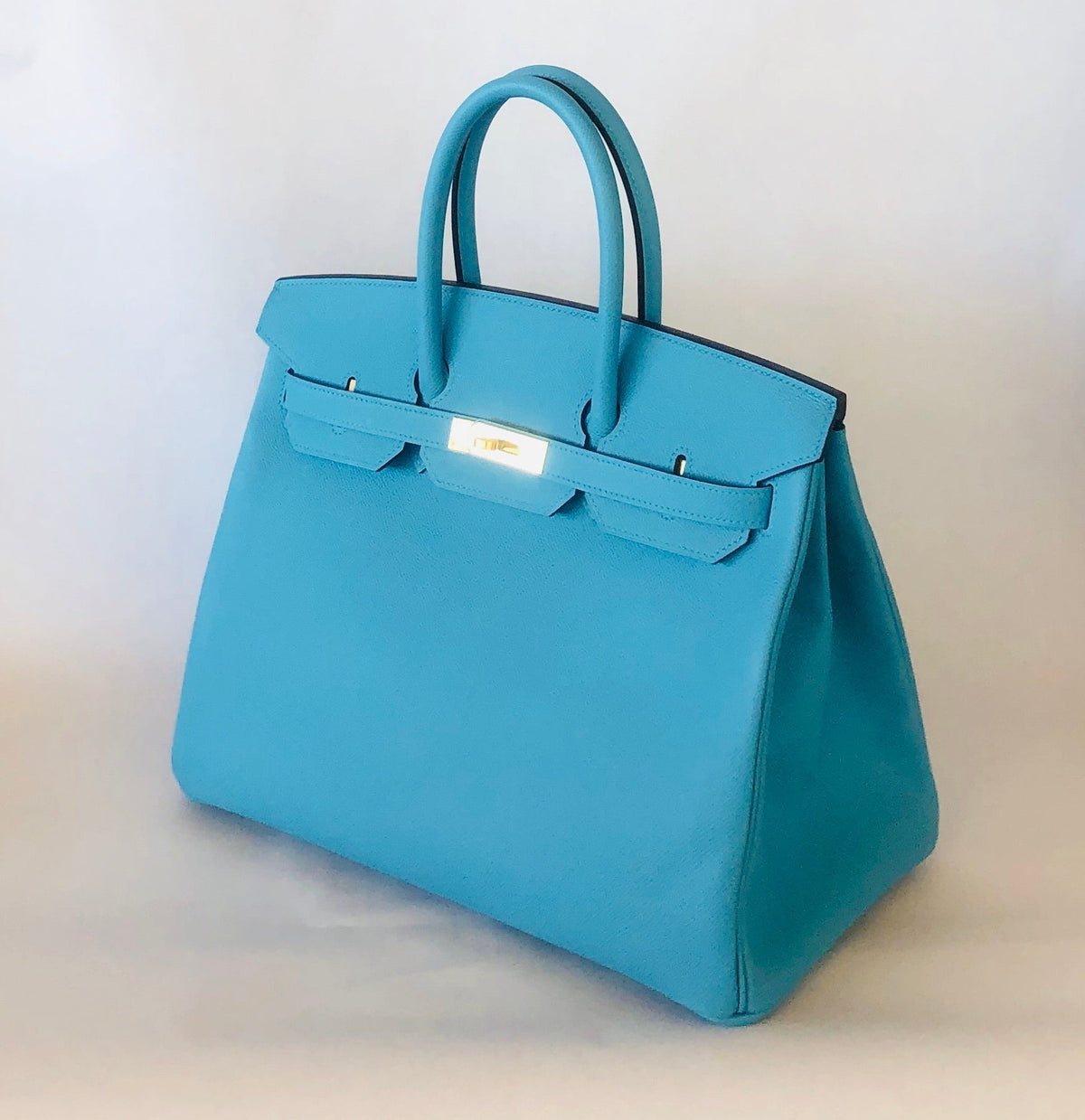 Hermès |Turquoise Birkin with Gold Hardware | 35 Crowned Bag