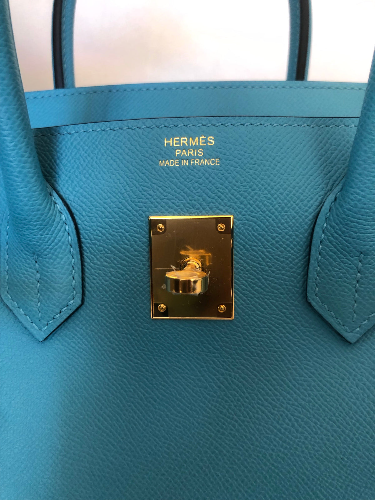Hermès |Turquoise Birkin with Gold Hardware | 35 Crowned Bag