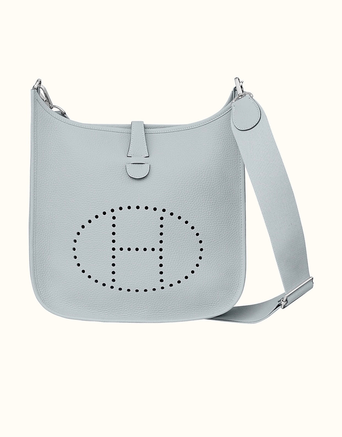 Hermes Clemence Evelyne III 29 Bleu Pale Crowned Bag