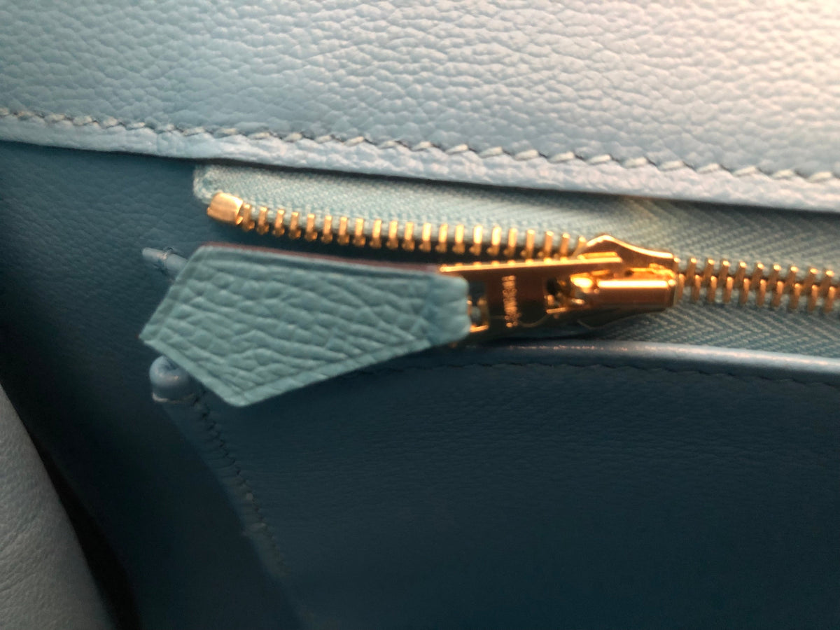 Hermès |Turquoise Birkin with Gold Hardware | 35 Crowned Bag
