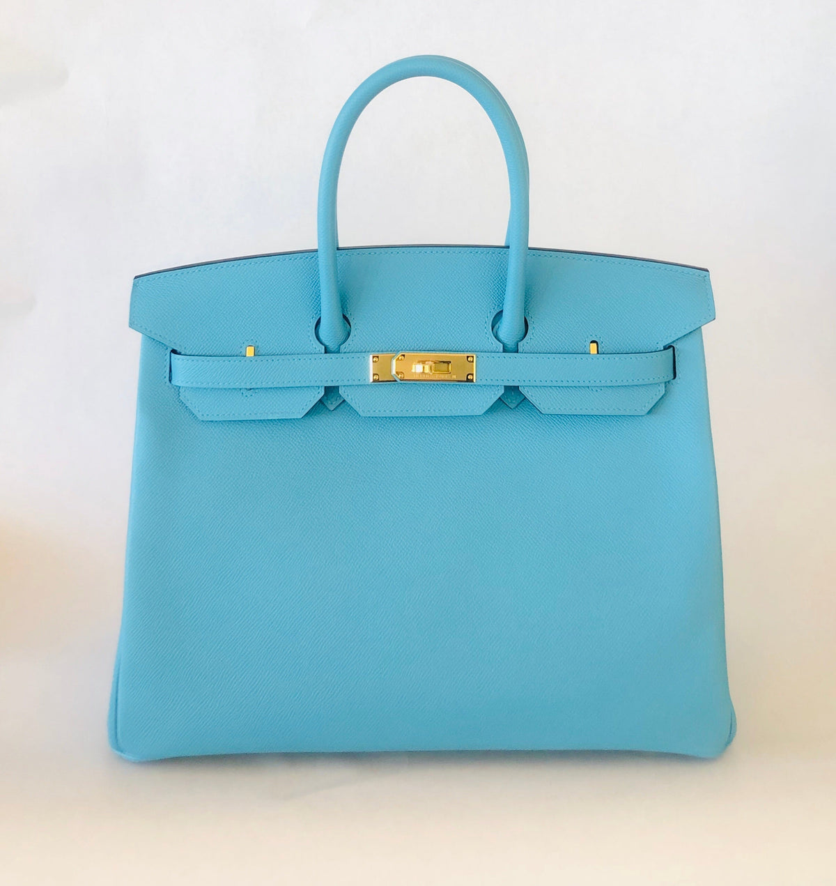 Hermès |Turquoise Birkin with Gold Hardware | 35 Crowned Bag
