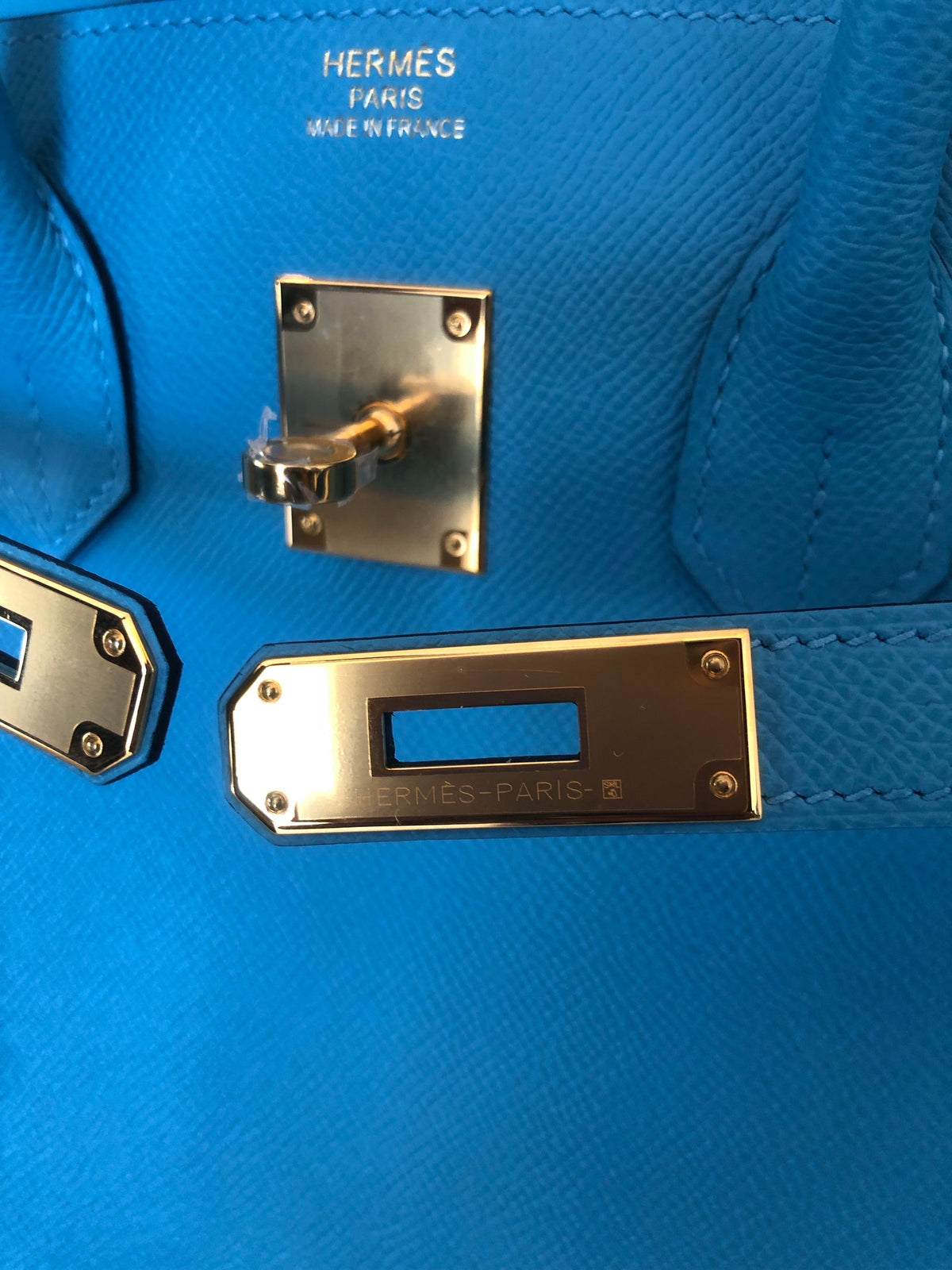 Hermès |Turquoise Birkin with Gold Hardware | 35 Crowned Bag