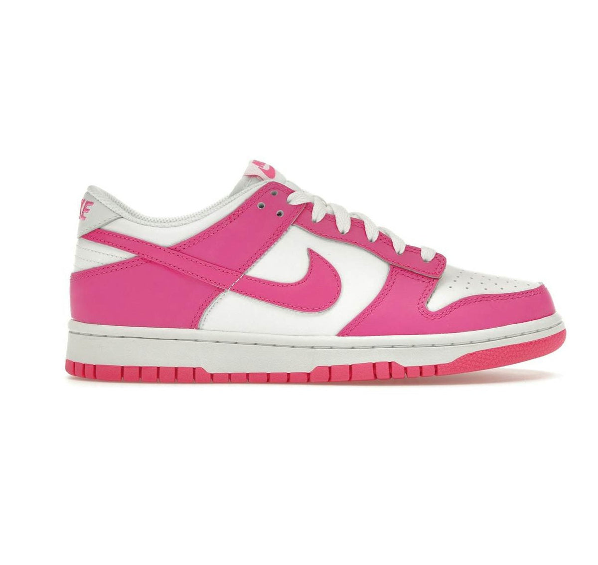 Nike Kids' Dunk Low Shoes - White / Laser Fuchsia Nike