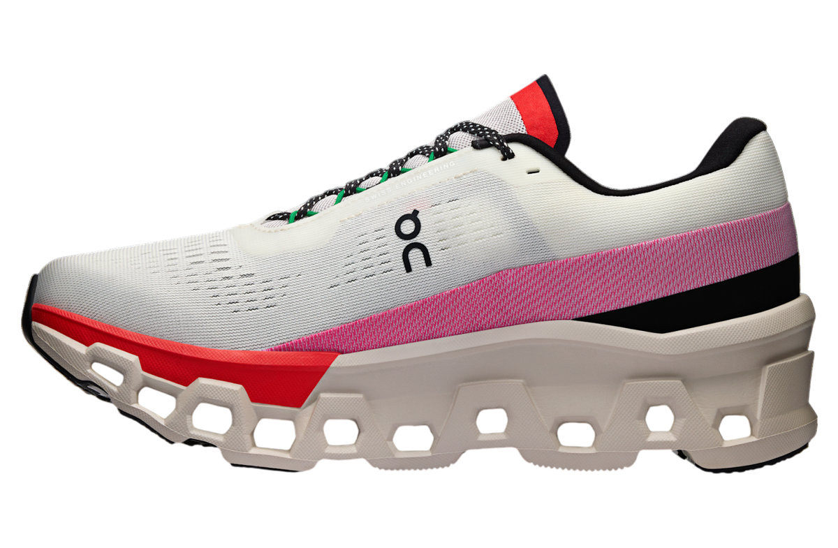 On Running Men's Cloudmonster 2 Shoes - Ivory / Silver On Running