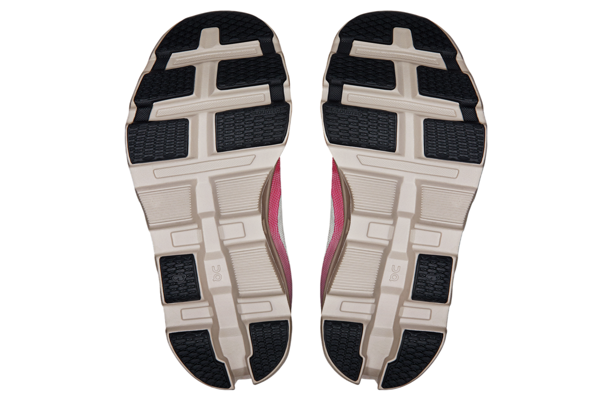 On Running Women's Cloudmonster 2 Shoes - Ivory / Red On Running