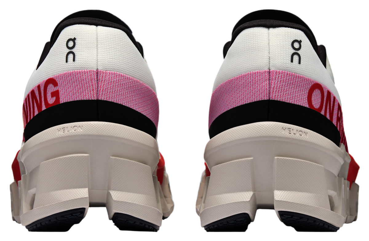 On Running Women's Cloudmonster 2 Shoes - Ivory / Red On Running