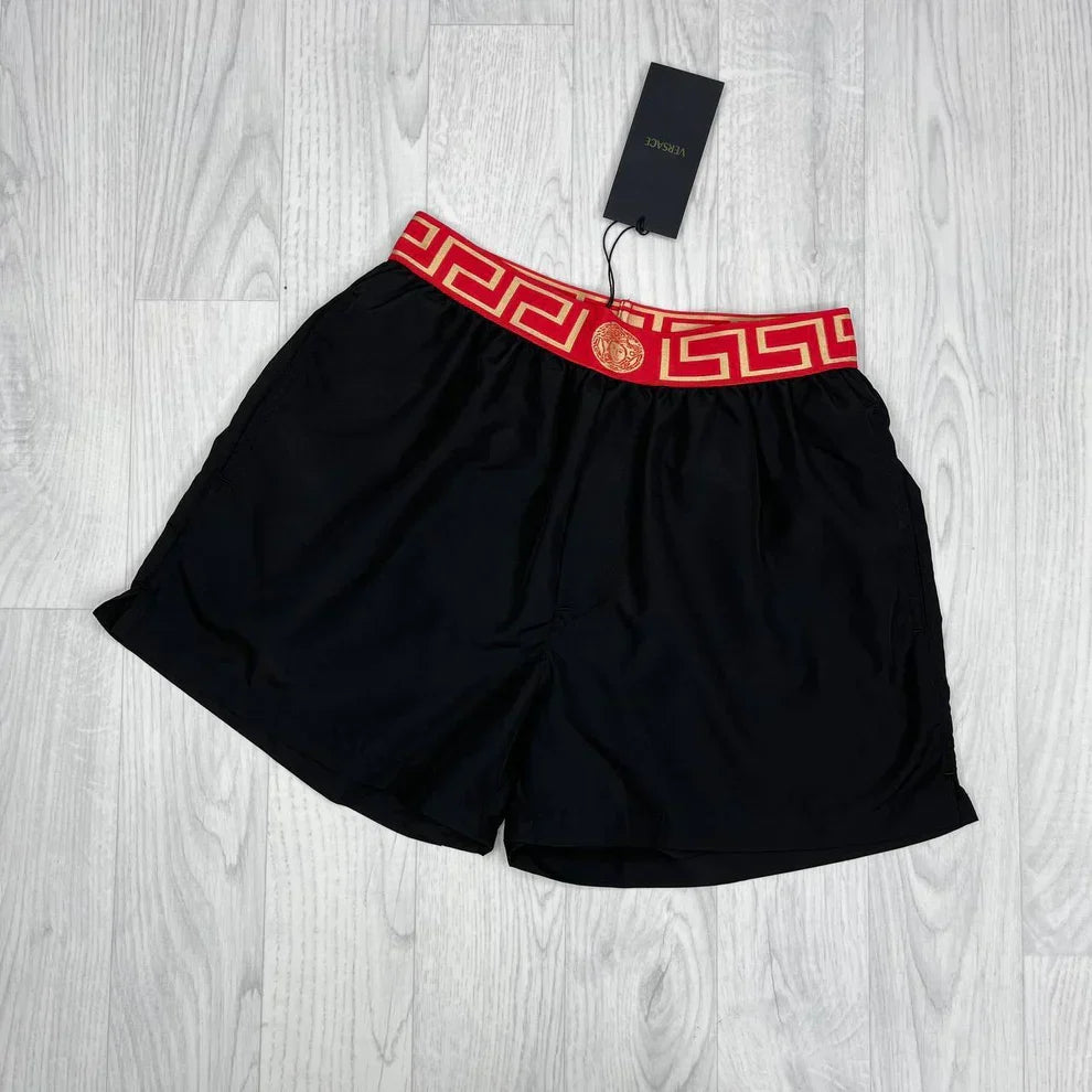 Versace Greca Border Swim Shorts Set Black Men's Reps Sale UK Best Quality AAA Replica