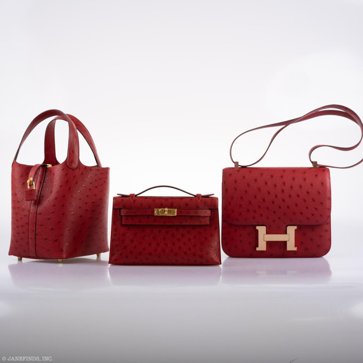 Hermes Kelly Mini Pochette Rouge Vif Gold Hardware - 2017 A Stamp Woman Hermes