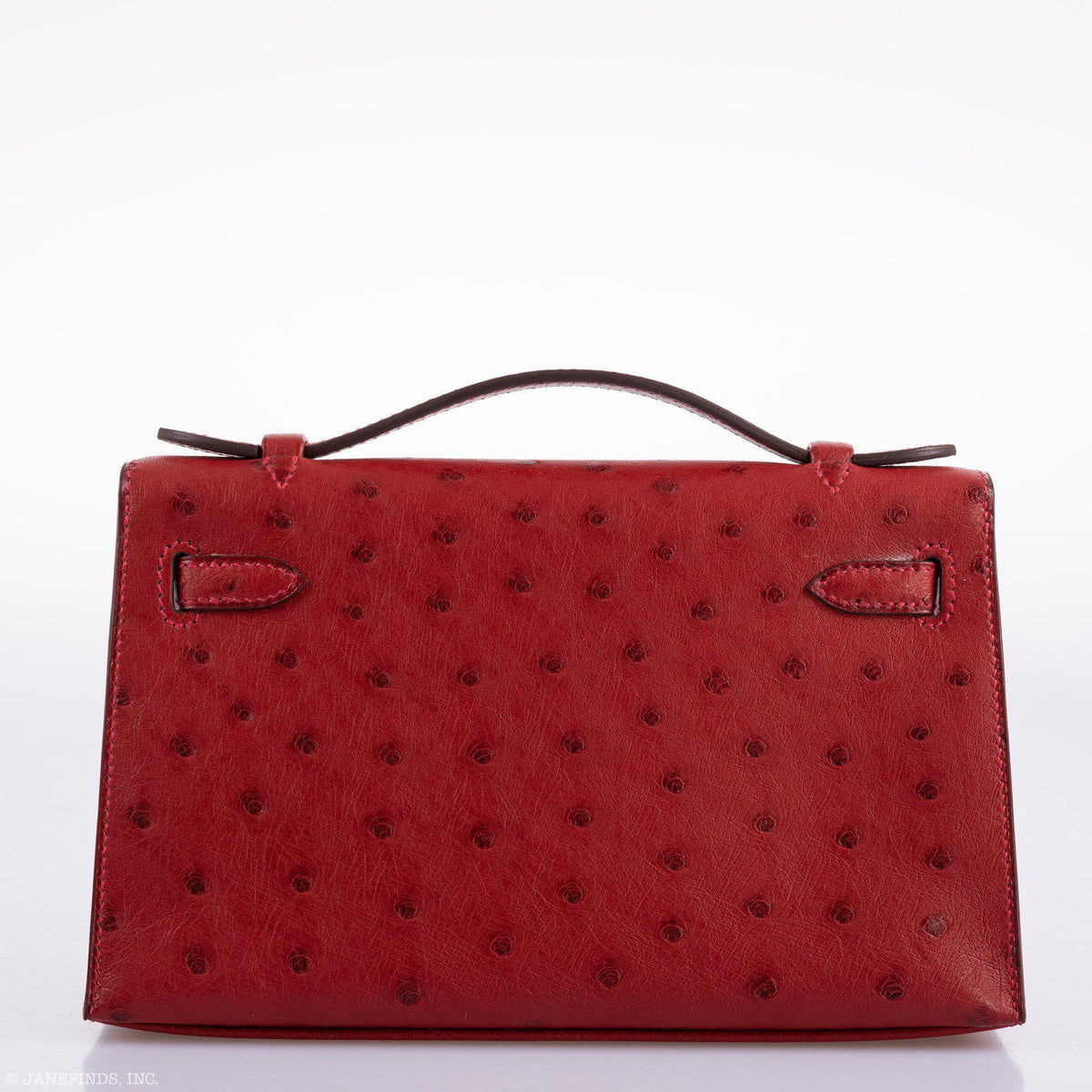 Hermes Kelly Mini Pochette Rouge Vif Gold Hardware - 2017 A Stamp Woman Hermes