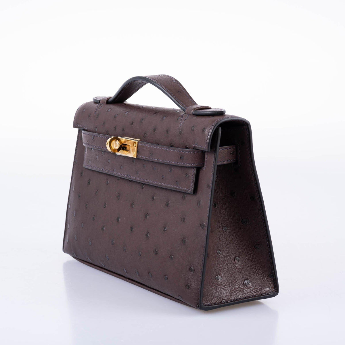 Hermes Kelly Pochette Rouge Sellier Gold Hardware - 2021 Z Stamp Woman Hermes
