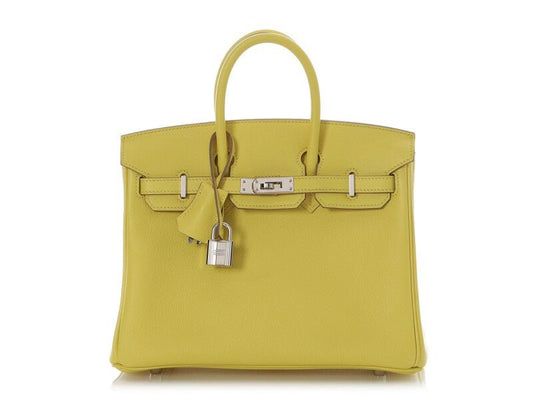 Lime Novillo and Bleu Hydra Verso Birkin 25 Gold Hardware, 2021 - Crowned Bag