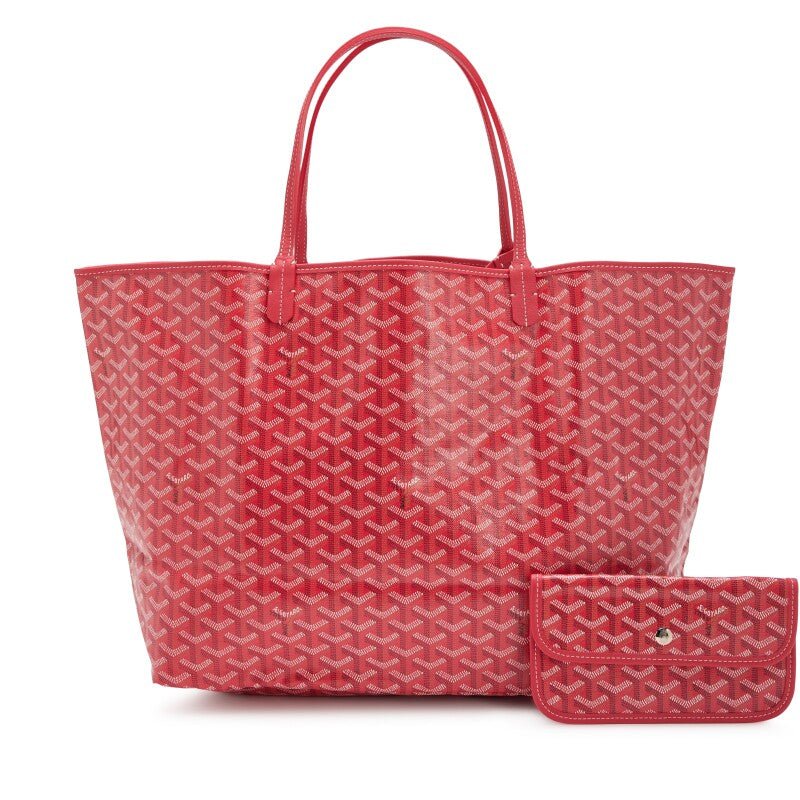 Limited Edition Fuchsia and Floral Goyardine Le Jardin Canvas and Chevroches Calfskin Reversible Saint Louis GM Bag, 2024 - Crowned Bag