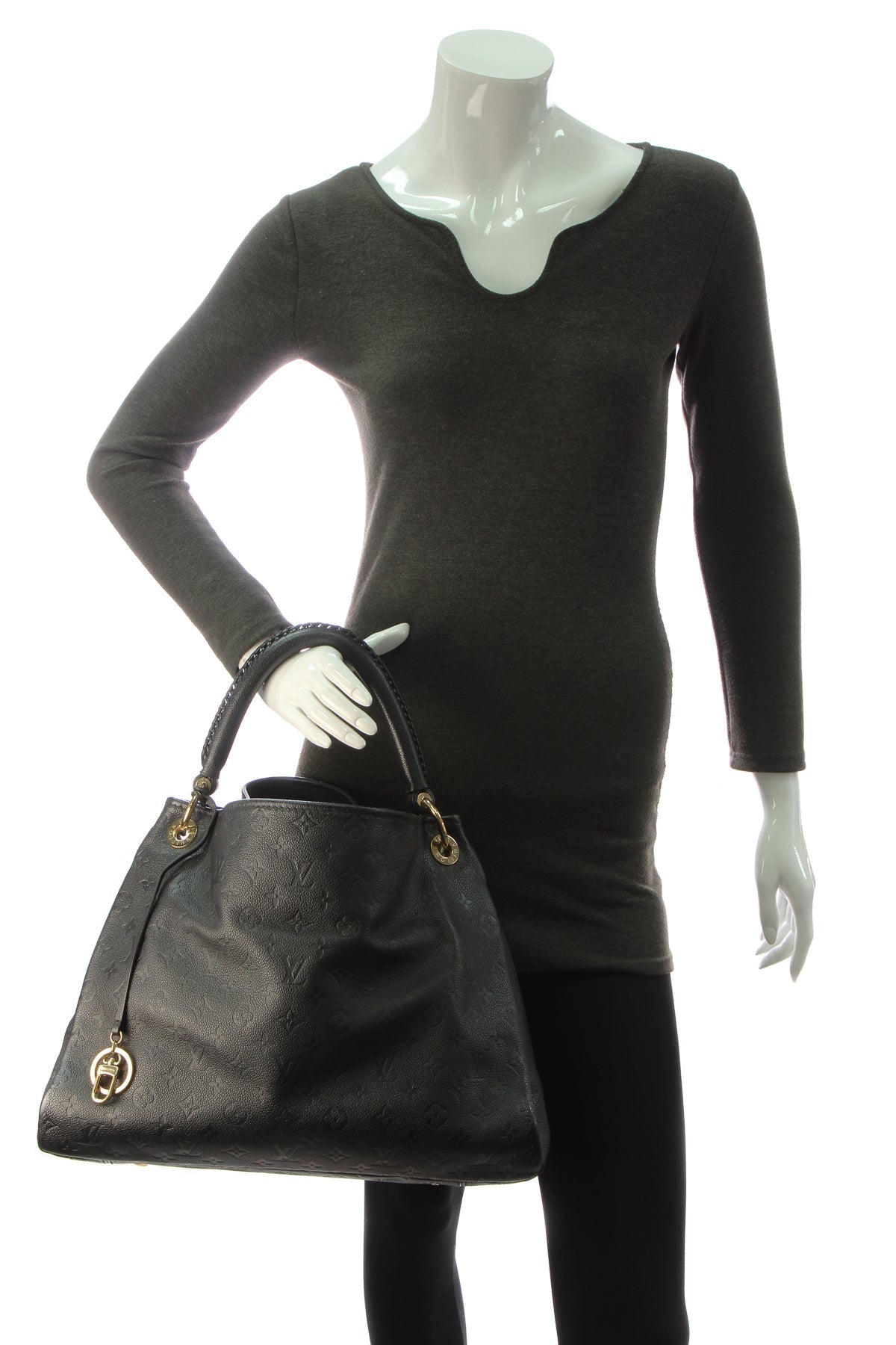 Louis Vuitton Artsy MM Monogram Empreinte Black Hobo Bag